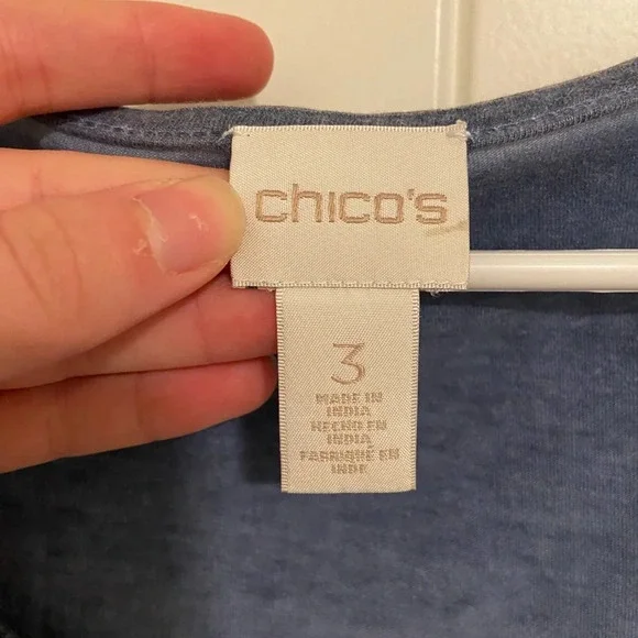 Chico’s women’s lace knit layered blouse — XL/16‎ - Picture 3 of 7